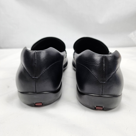 Prada Slip on Black Leather Loafers Shoes Men's Prada Size 7.5 US 8.5 - Picture 5 of 11